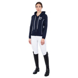 Women's sweatshirt with interlock front zip