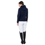 Women's sweatshirt with interlock front zip