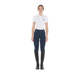 Equestro Women's Slim Light Light Leggings #colour_blue