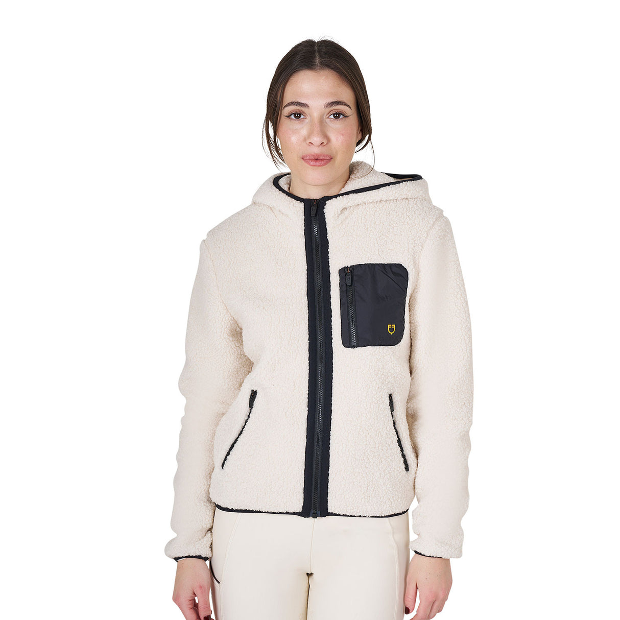 Women's sweatshirt in fleece with front pocket