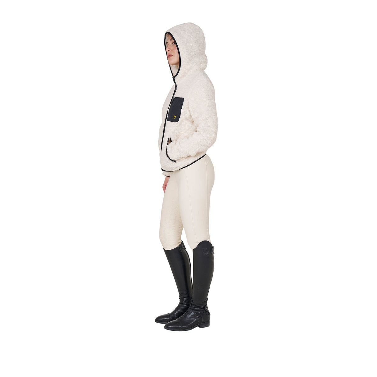 Women's sweatshirt in fleece with front pocket
