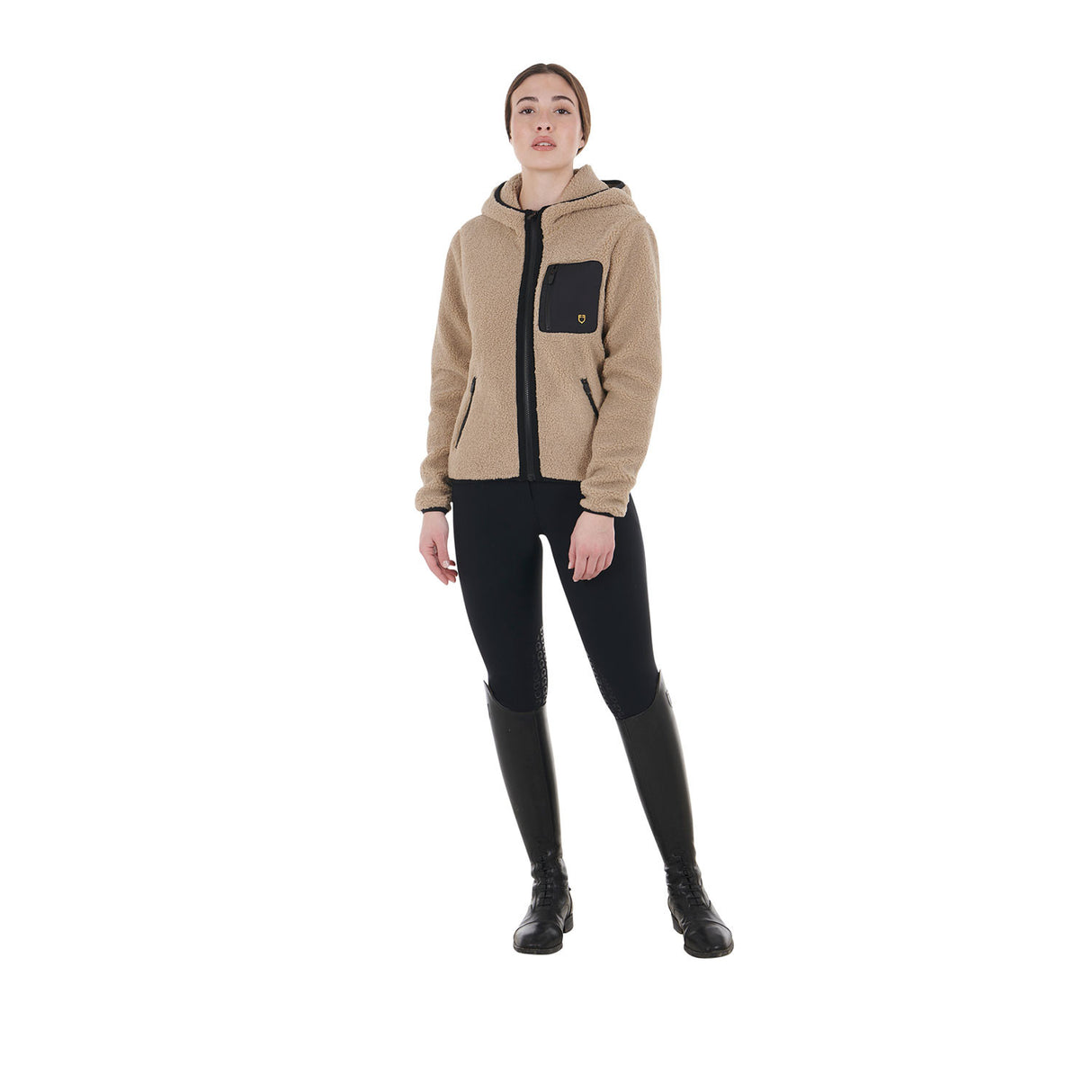 Women's sweatshirt in fleece with front pocket