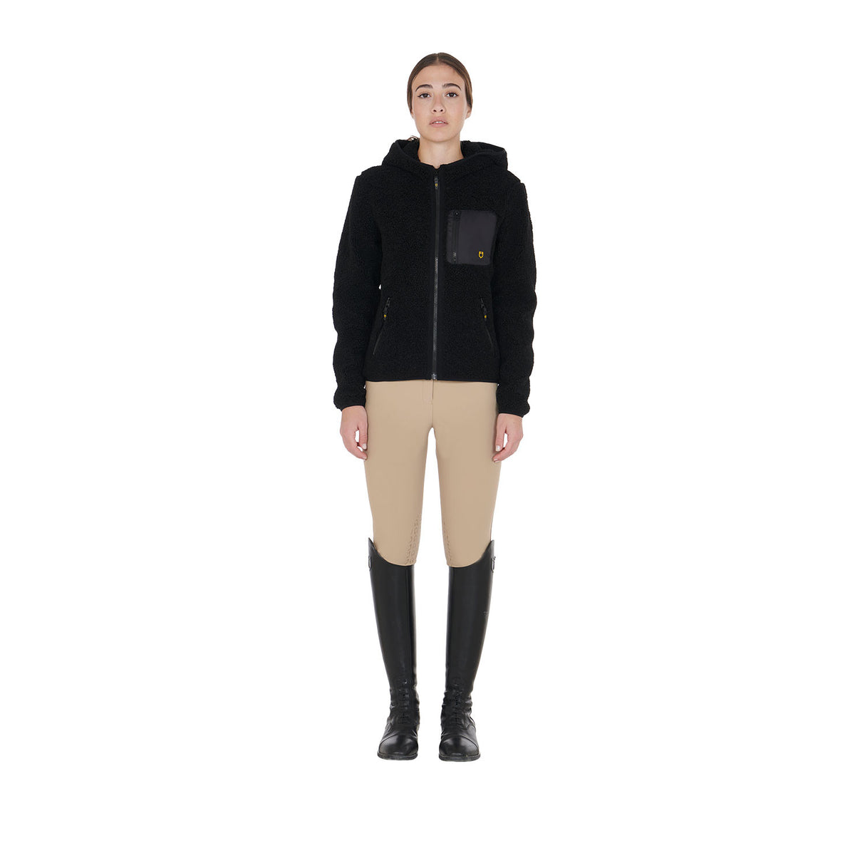 Women's sweatshirt in fleece with front pocket