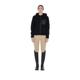 Women's sweatshirt in fleece with front pocket