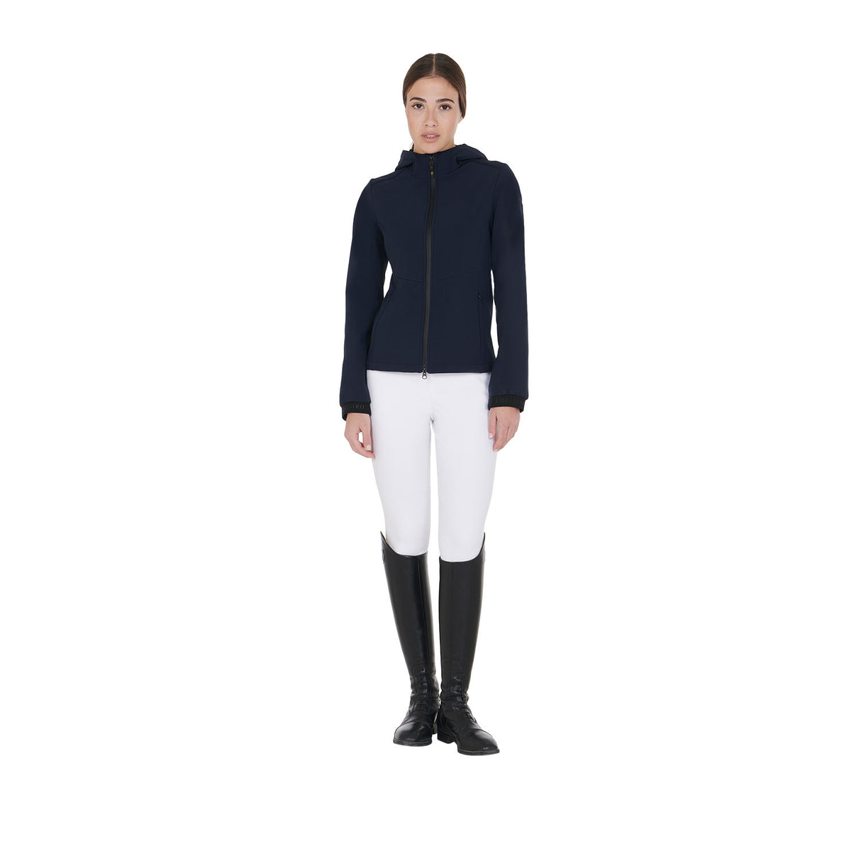 Women's slim fit softshell jacket with concealed pockets