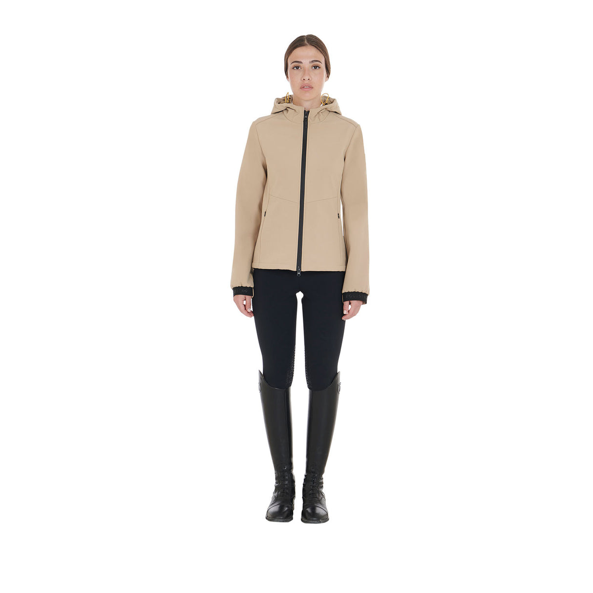Women's slim fit softshell jacket with concealed pockets