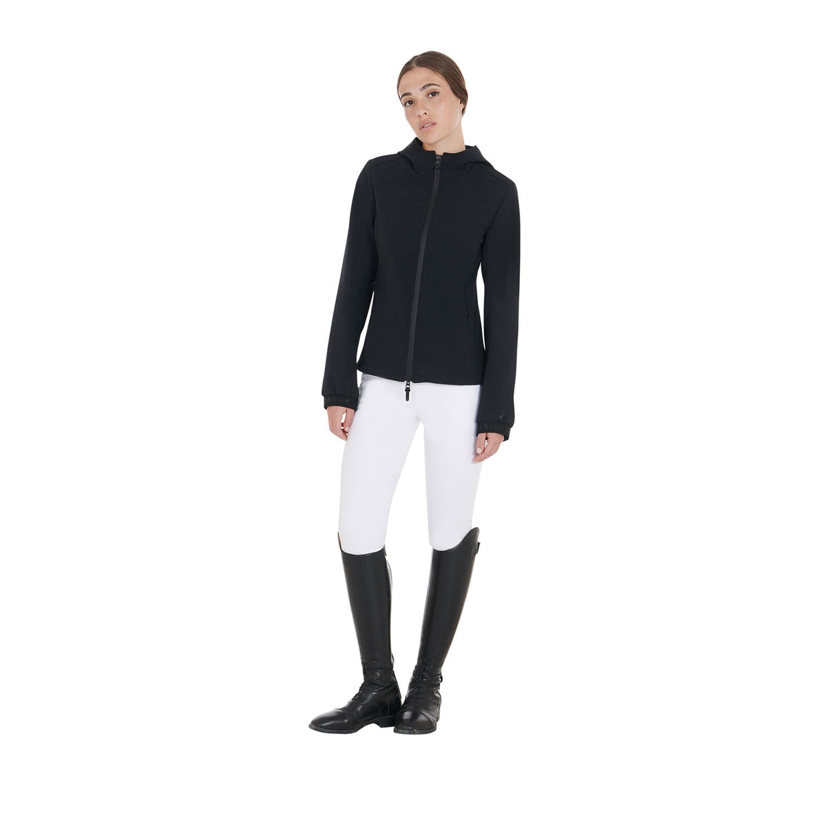 Women's slim fit softshell jacket with concealed pockets