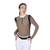 Women's slim fit polo shirt in technical fabric