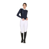 Women's slim fit polo shirt in technical fabric
