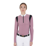 Women's slim fit polo shirt in technical fabric