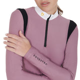 Women's slim fit polo shirt in technical fabric