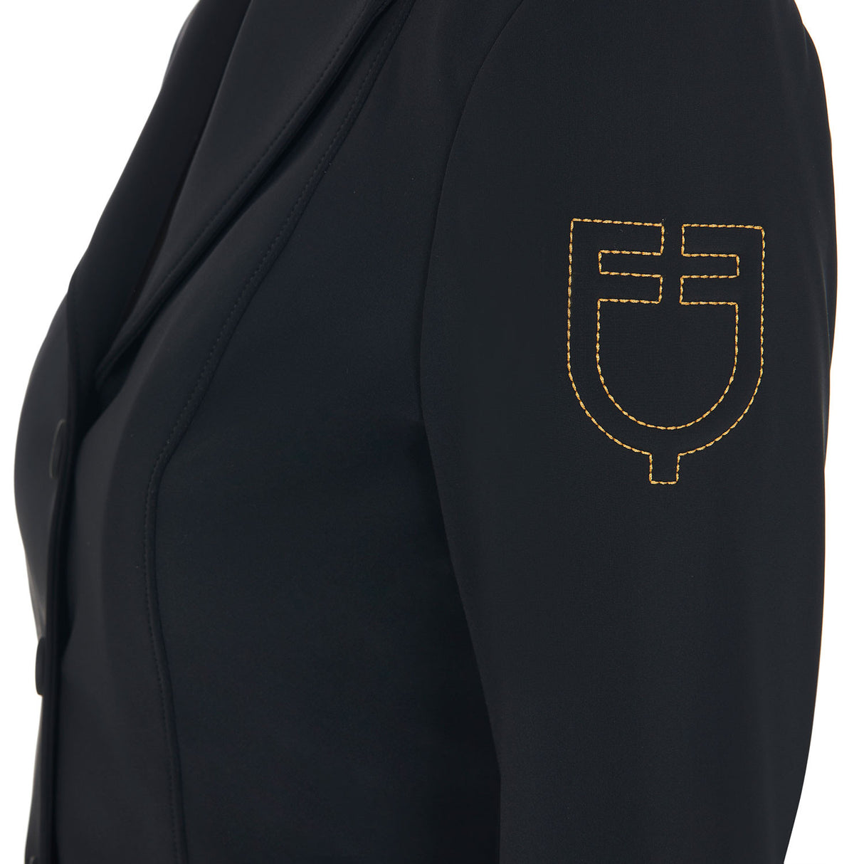 Women's competition jacket with contrasting embroidered logo