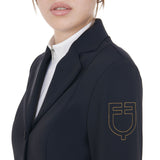 Women's competition jacket with contrasting embroidered logo