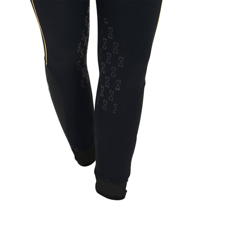 Equestro Women's Slim Fit Breeches With Knee Grip #colour_black