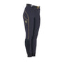 Equestro Women's Slim Fit Breeches With Knee Grip #colour_blue