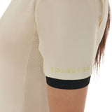 Equestro Women's Slim Fit Polo Shirt With Contrasting Shoulder Inserts