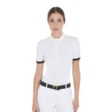 Equestro Women's Slim Fit Polo Shirt With Contrasting Shoulder Inserts