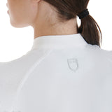 Equestro Women's Slim Fit Polo Shirt With Contrasting Shoulder Inserts