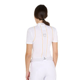 Women's slim fit competition polo shirt with buttons