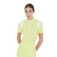Equestro Women's Slim Fit Training Polo Shirt with Mesh Inserts #colour_lime