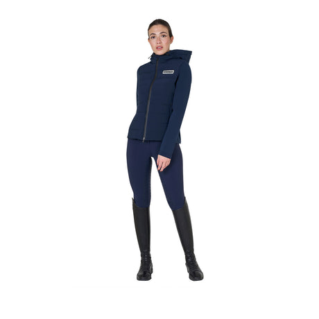 Women's hooded down jacket technical blend