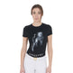 Equestro Women's Slim Fit T-Shirt Moonlight Print #colour_black