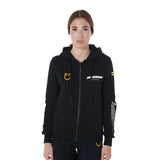 Equestro Scuderia Equestro Women's Hooded Sweatshirt Fleece #colour_black