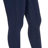 Equestro Women's Slim Fit High-Waisted Leggings with Rhinestones