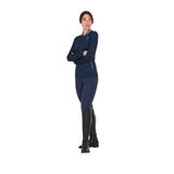 Equestro Women's Slim Fit High-Waisted Leggings with Rhinestones