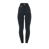 Equestro Women's Slim Fit High-Waisted Leggings with Rhinestones