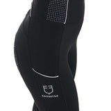 Equestro Women's Slim Fit High-Waisted Leggings with Rhinestones