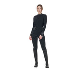 Equestro Women's Slim Fit High-Waisted Leggings with Rhinestones