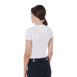 Equestro Women's Slim Fit Jump Print Cotton T-Shirt #colour_white
