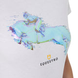 Equestro Women's Slim Fit Jump Print Cotton T-Shirt #colour_white