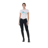 Equestro Women's Slim Fit Jump Print Cotton T-Shirt #colour_white