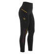 Equestro Women's Slim Fit Leggings with Micro Mesh Inserts #colour_black