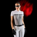 Equestro Ridertechnology women's competition polo shirt perforated fabric