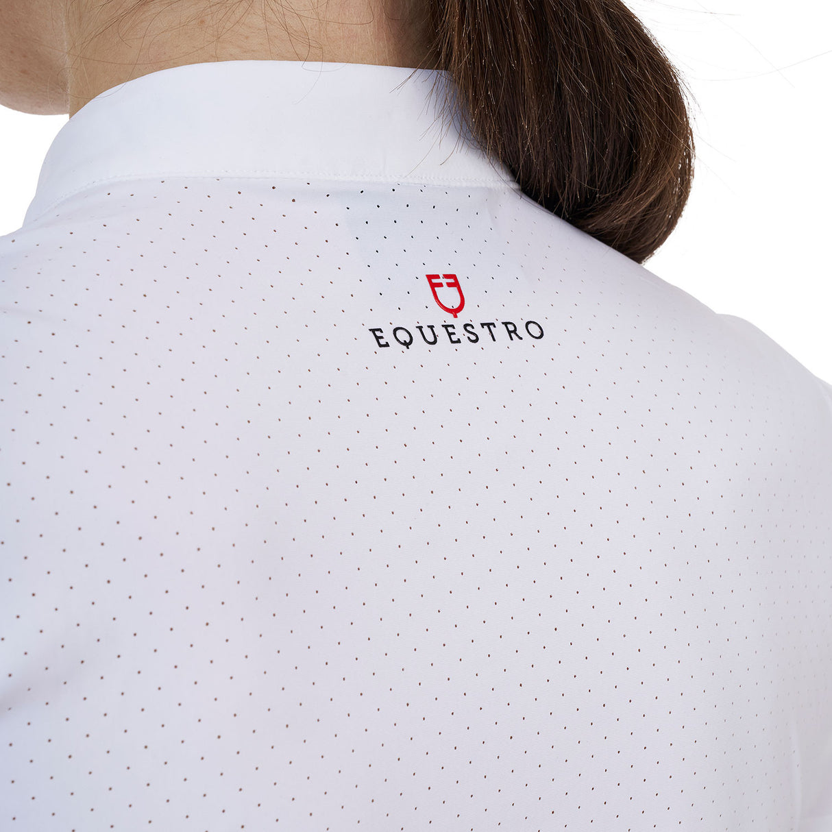 Equestro Ridertechnology women's competition polo shirt short sleeves and buttons