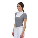 Equestro Ridertechnology women's competition polo shirt short sleeves and buttons