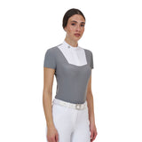 Equestro Ridertechnology women's competition polo shirt short sleeves and buttons