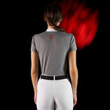 Equestro Ridertechnology women's competition polo shirt short sleeves and buttons