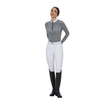 Equestro Ridertechnology women's competition polo shirt long sleeves and zip