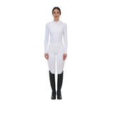 Equestro Ridertechnology women's competition polo shirt long sleeves and zip