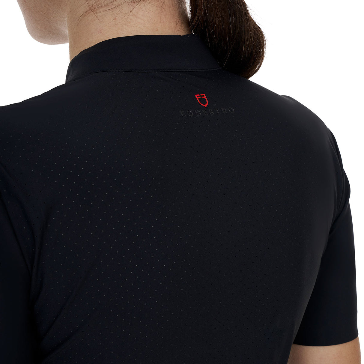 Equestro Ridertechnology women's training polo shirt short sleeves and zip