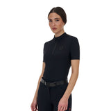 Equestro Ridertechnology women's training polo shirt short sleeves and zip