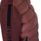 Women's jacket in nylon and knit with zip