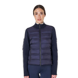 Women's jacket in nylon and knit with zip