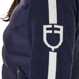 Women's jacket in nylon and knit with zip