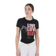 Equestro Women's Live Love Ride Cotton T-Shirt #colour_black