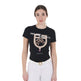 Equestro Women's Slim Fit Cotton T-Shirt Ride More Worry Less Print #colour_black